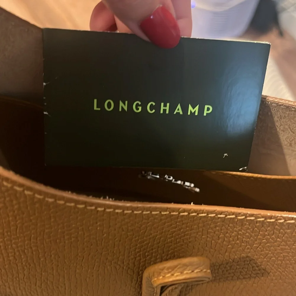 Longchamp Roseau Small Leather Bag in Natural Brown - Picture 6 of 7
